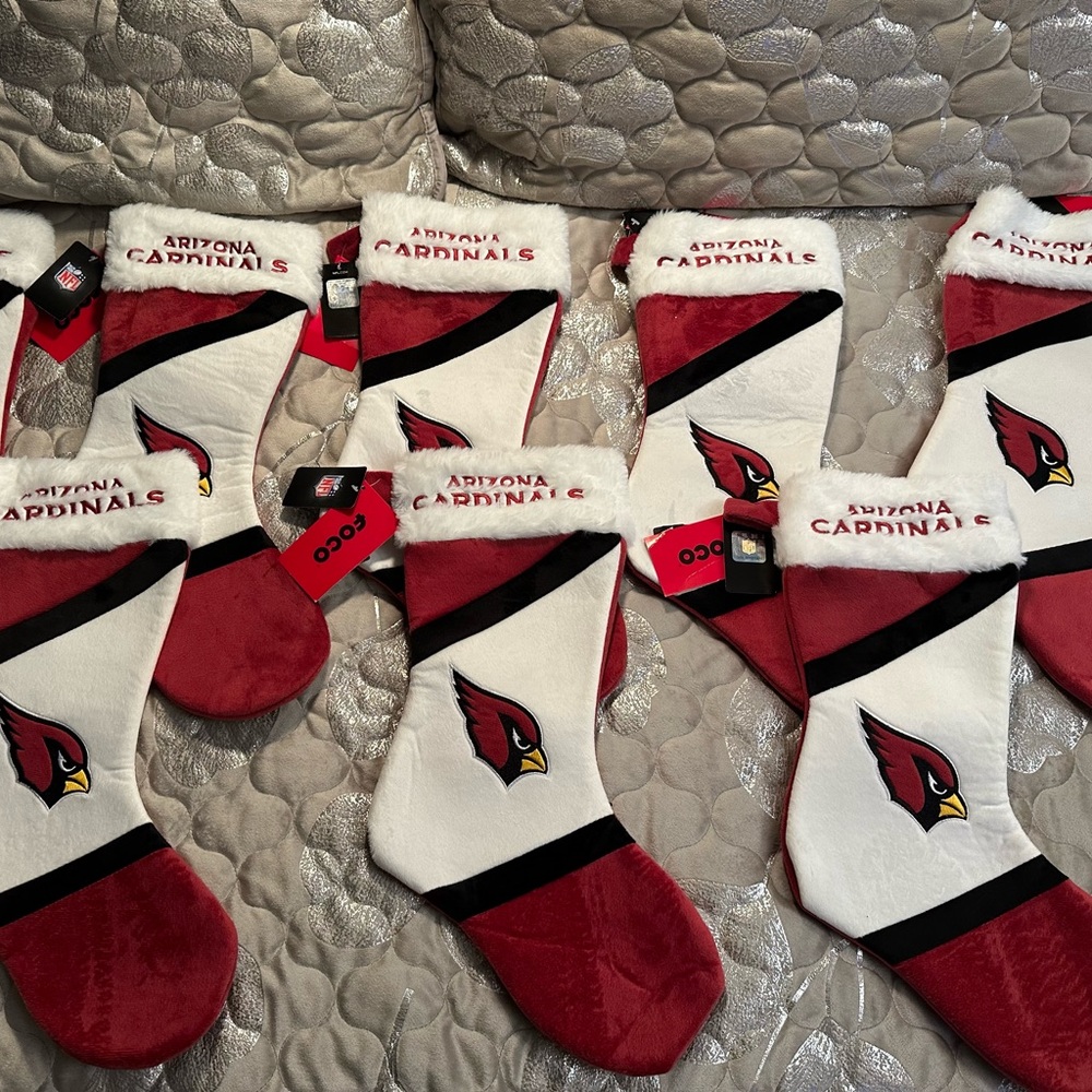 🆕BUNDLE of 7 Arizona Cardinals Christmas Stockings